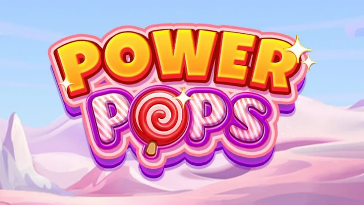Tampilan visual slot Power Pops dengan tema permen warna-warni